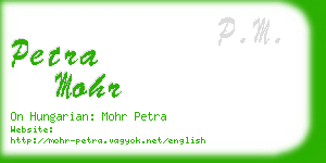 petra mohr business card